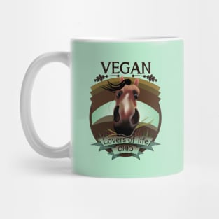 Vegan - Lovers of life. Ohio Vegan (dark lettering) Mug